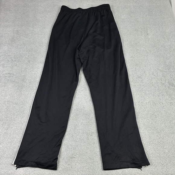 Nike Basketball Pants Men M Black White Striped Ankle Zip Sweatpants Y2K Baggy - Picture 4 of 12